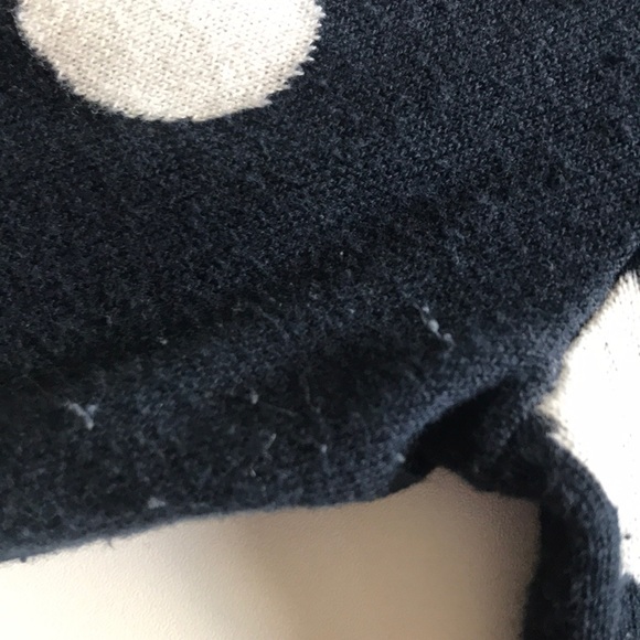 Banana Republic XS 3/4 sleeve sweater blue polka - Picture 7 of 8